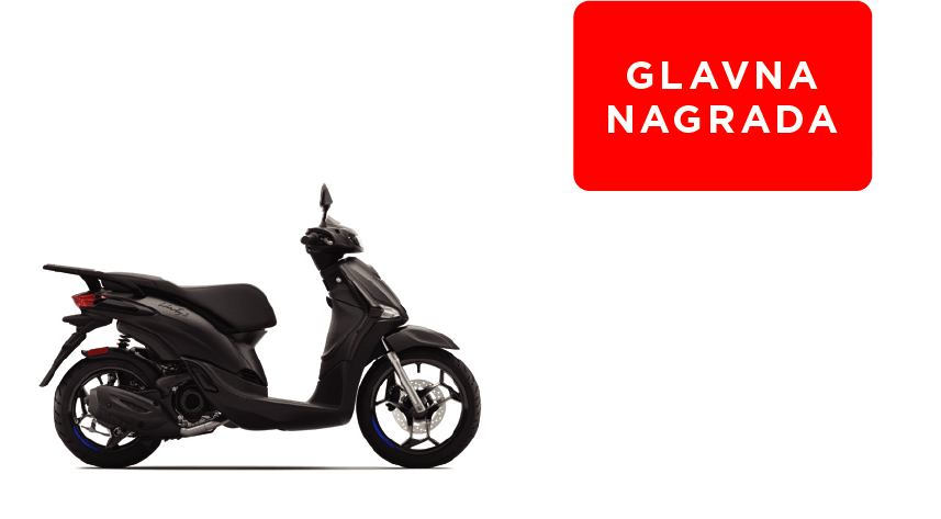 2x Piaggio Liberty 50 S Euro 5+ – glavna nagrada
